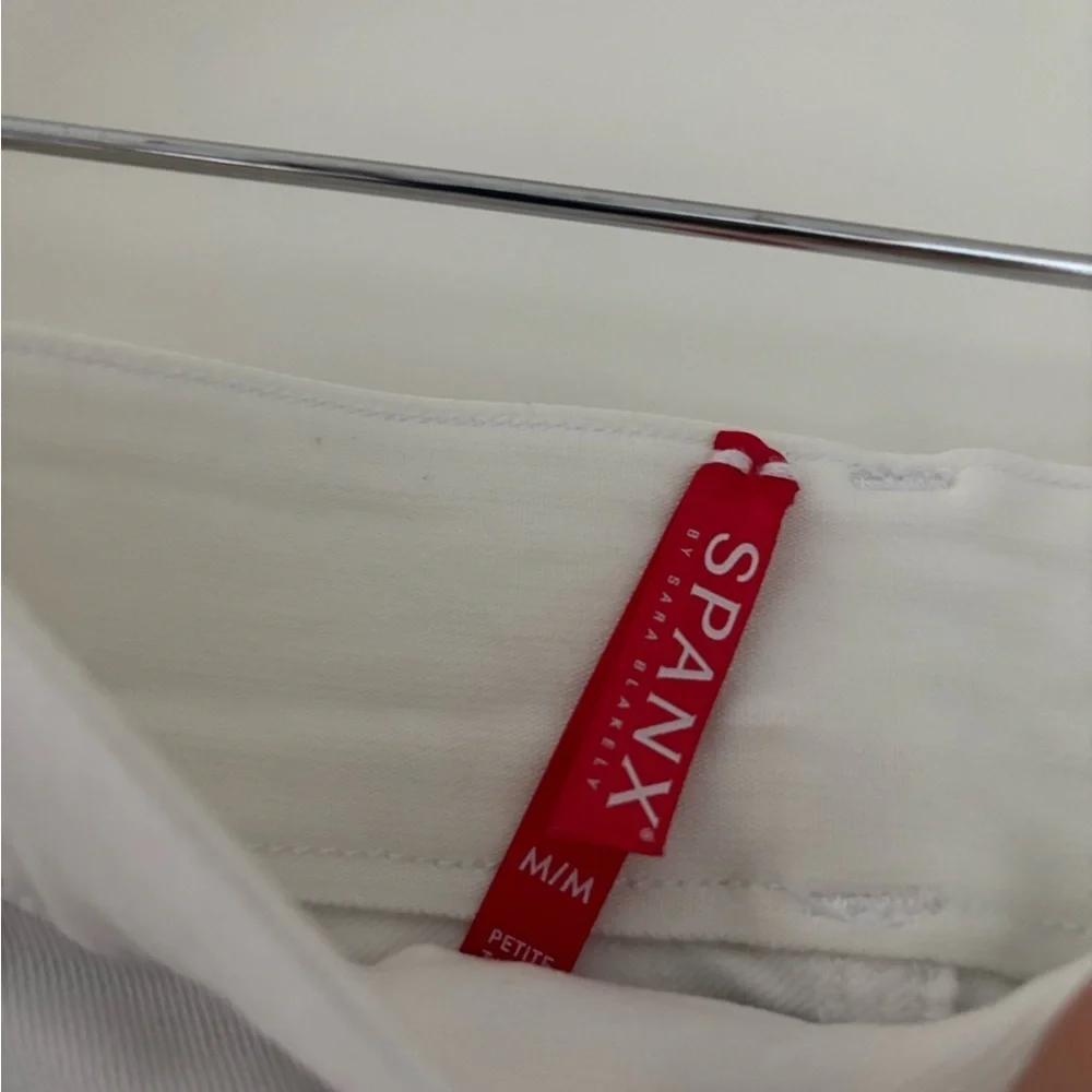 SPANX Stretch Twill Cropped Pant Wide Leg Parchment - Picture 13 of 13